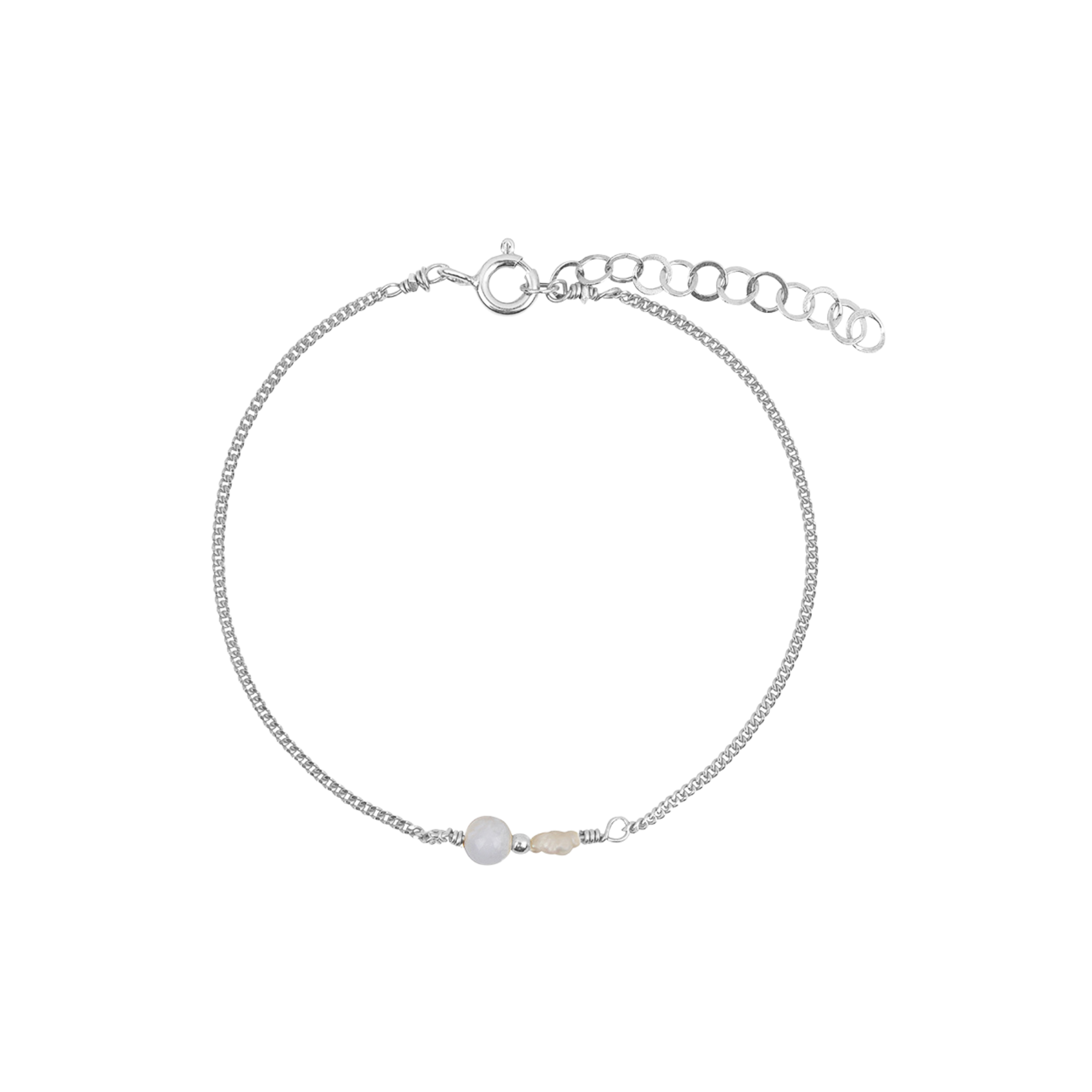 Elemental armband Chalcedoon | Verguld en zilver