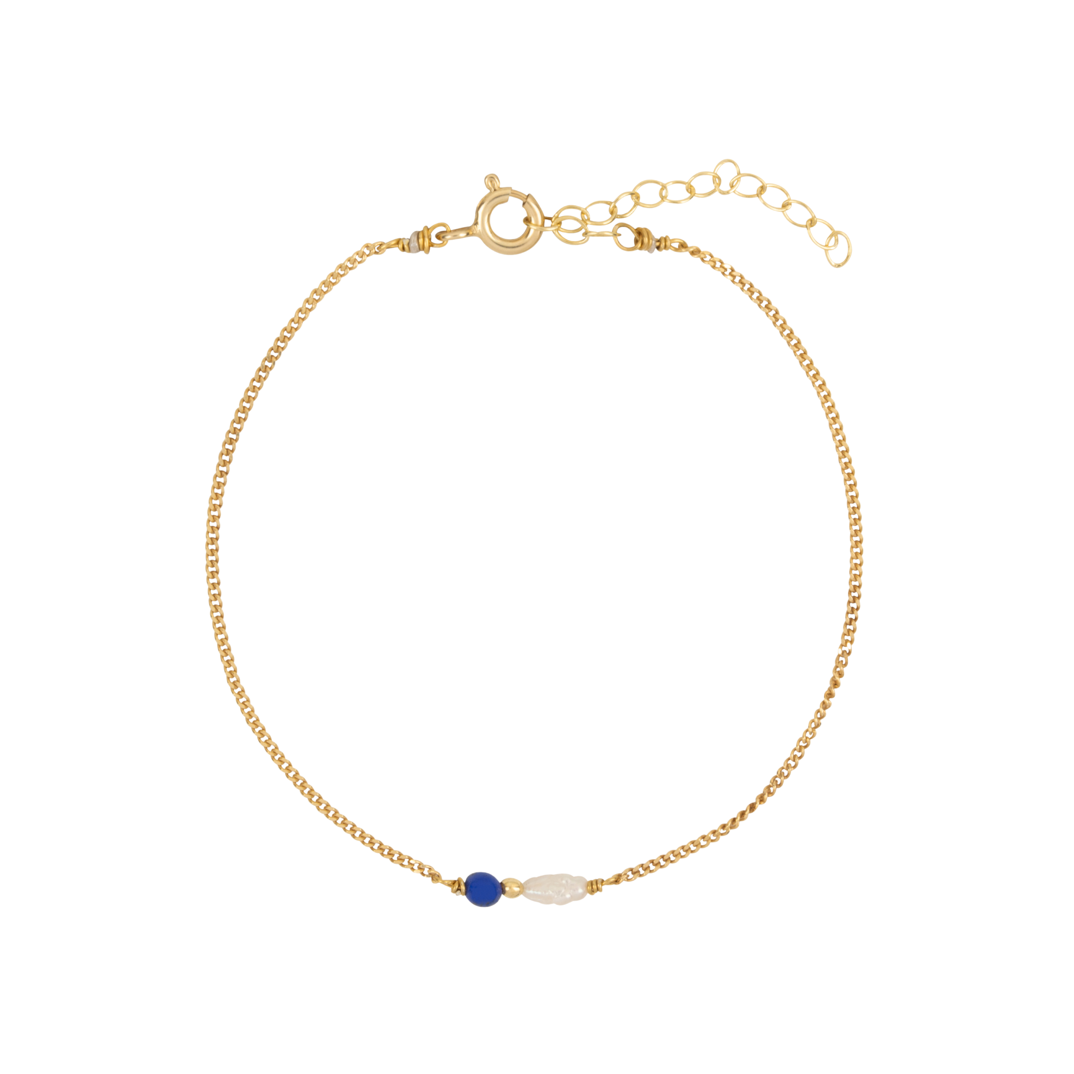Elemental armband Lapis Lazuli (geboortesteen September) | Verguld en zilver