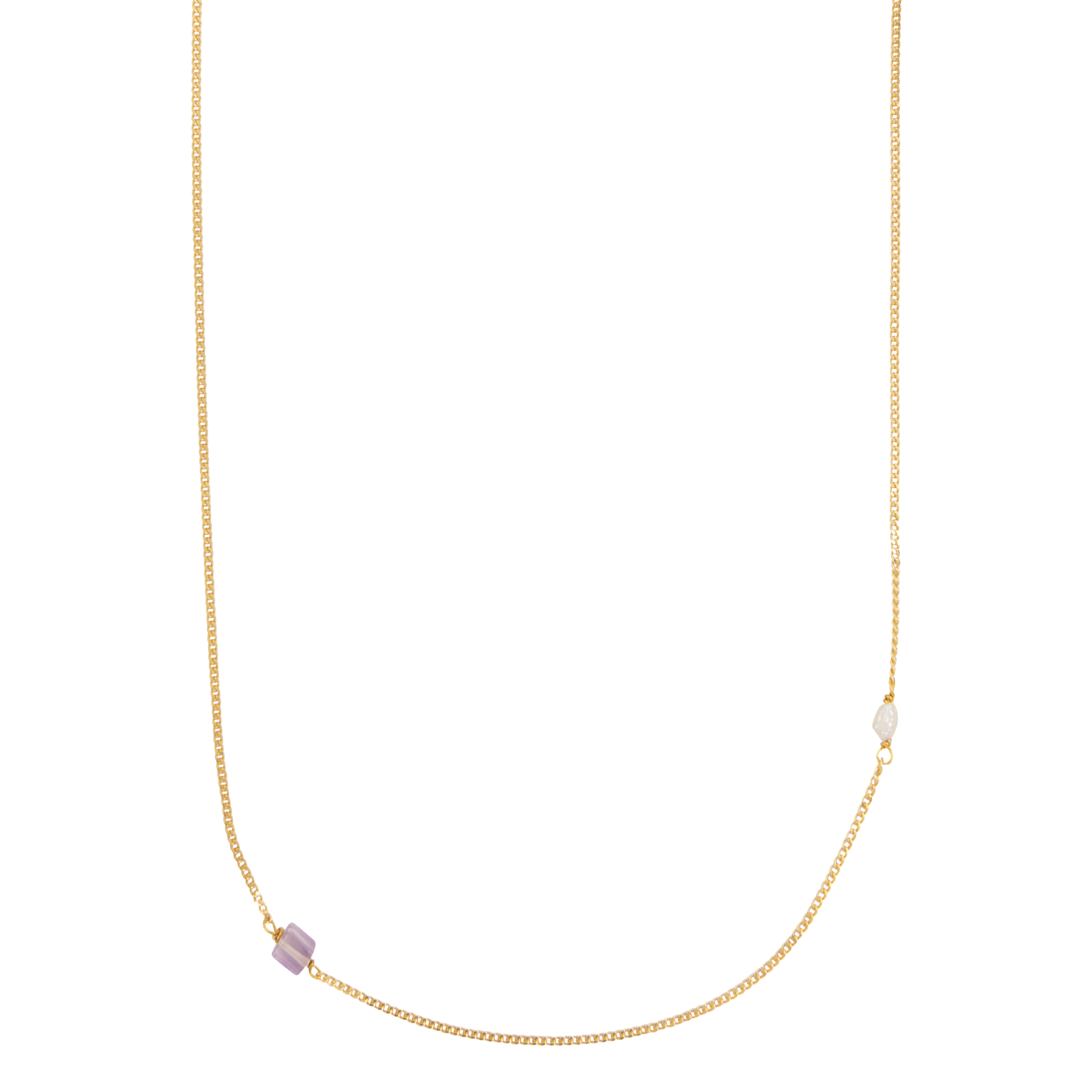 Elemental shortie Amethyst (geboortesteen Februari) | Verguld en zilver