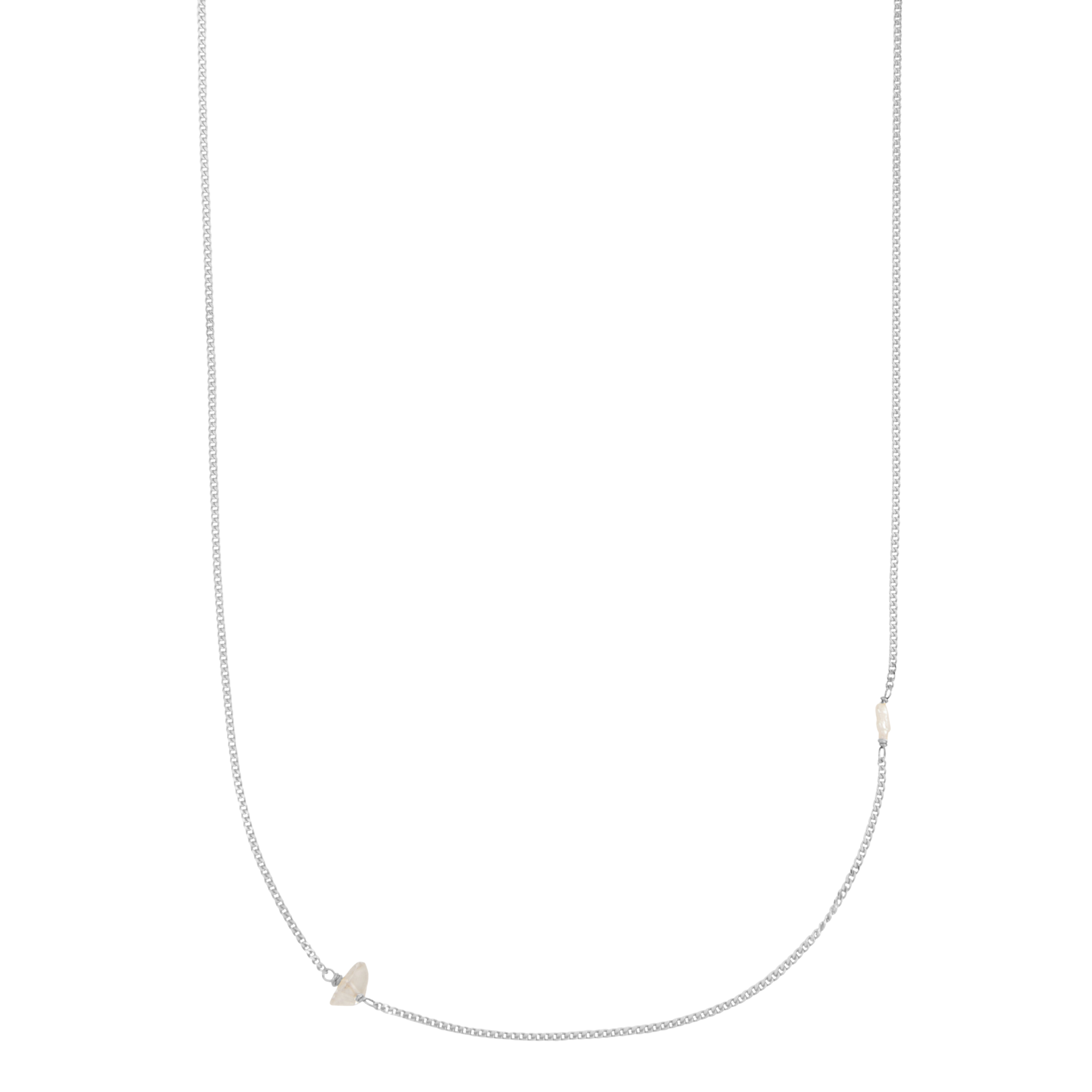 Elemental shortie Bergkristal (geboortesteen April) | Verguld en zilver