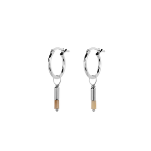 Oorbellen Noa - beige Jaspis - zilver
