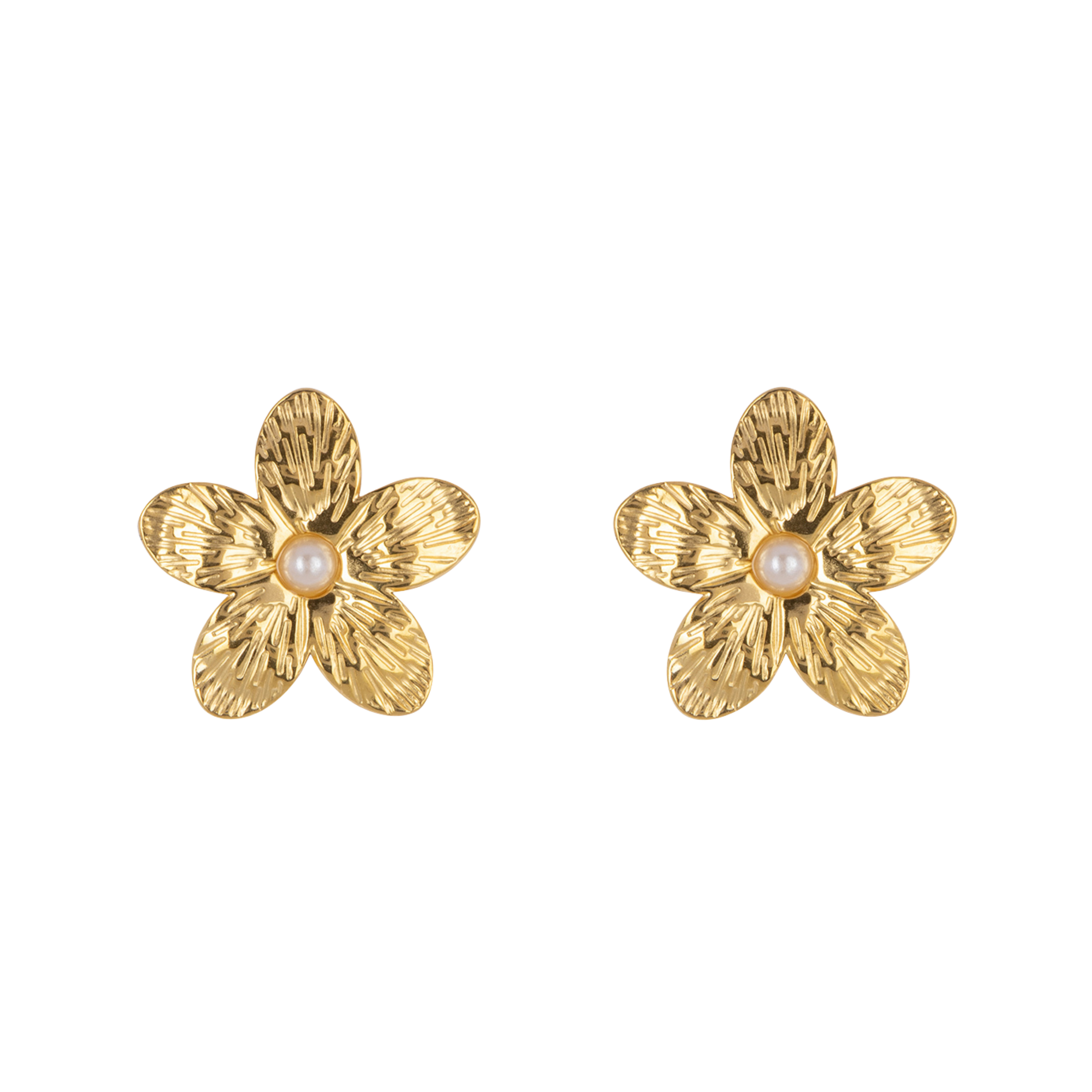 Oorbellen Flora - RVS