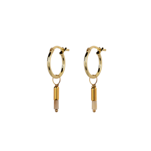 Oorbellen Noa - beige Jaspis