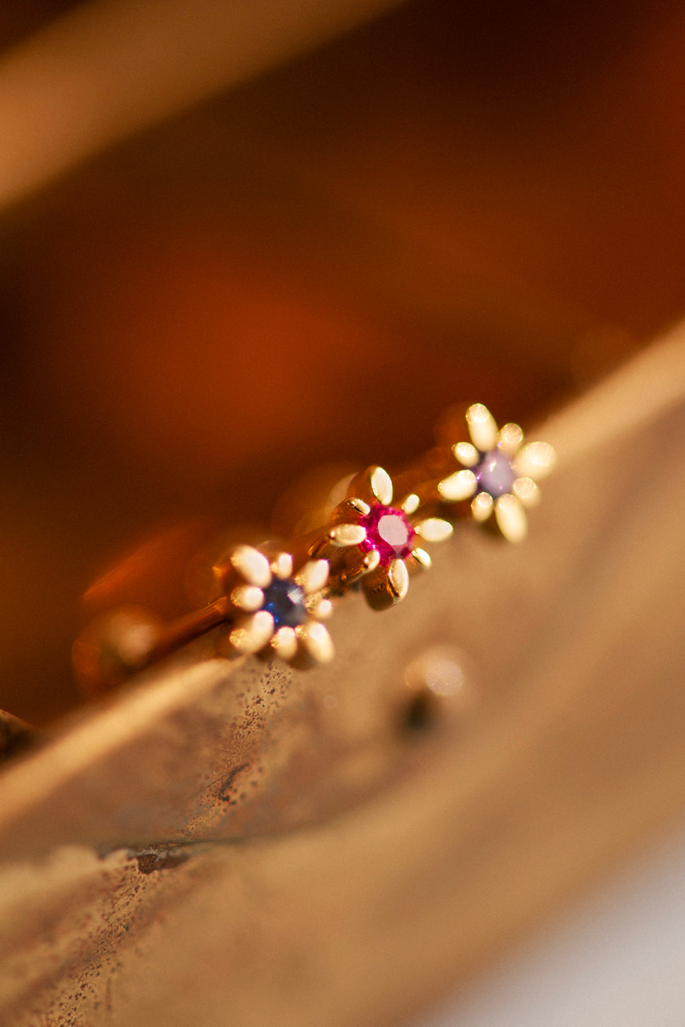 Oorstekers Molly roze - ronde achterkant | zilver