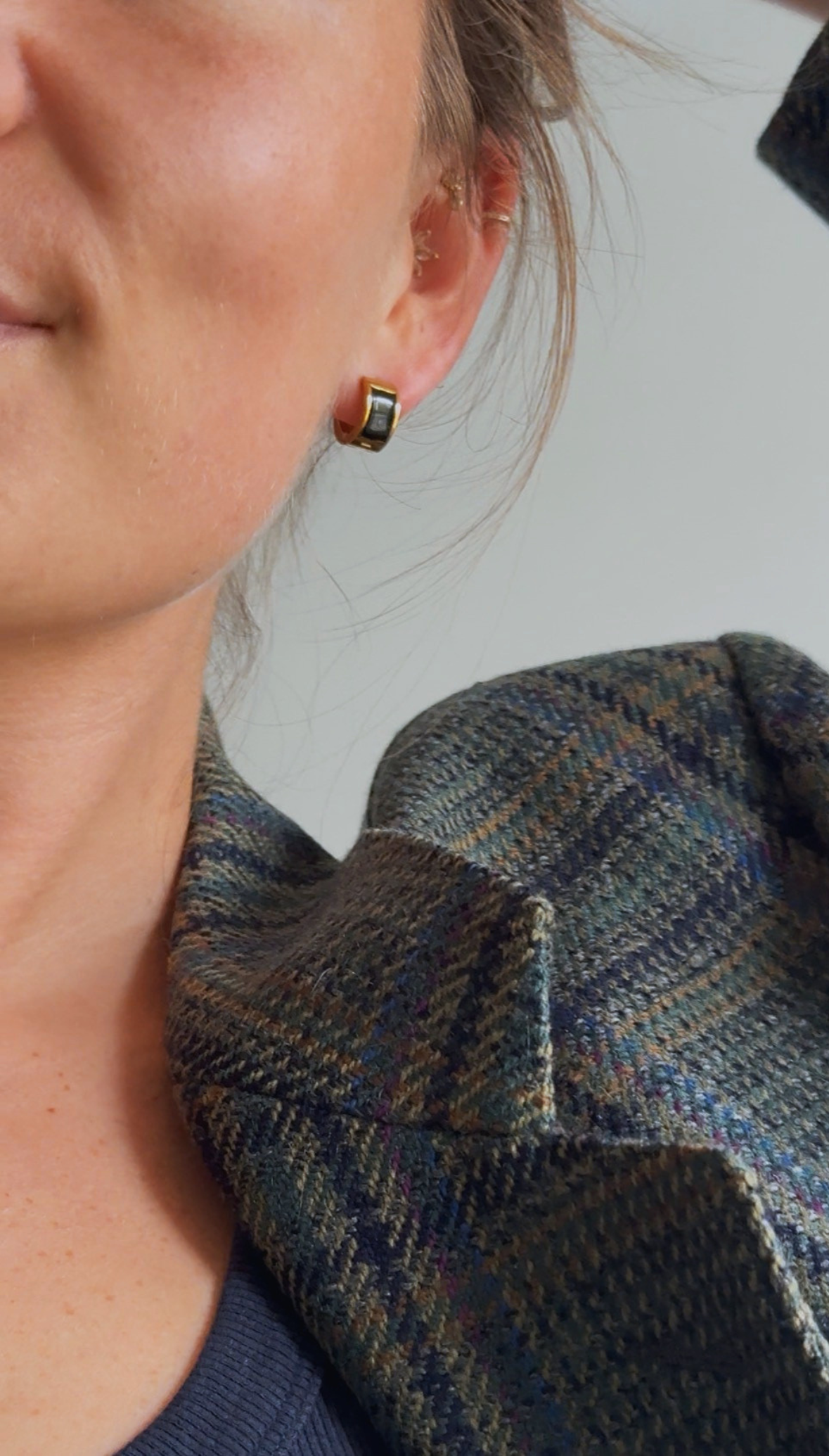 Oorbellen Coco zwart en rood - RVS