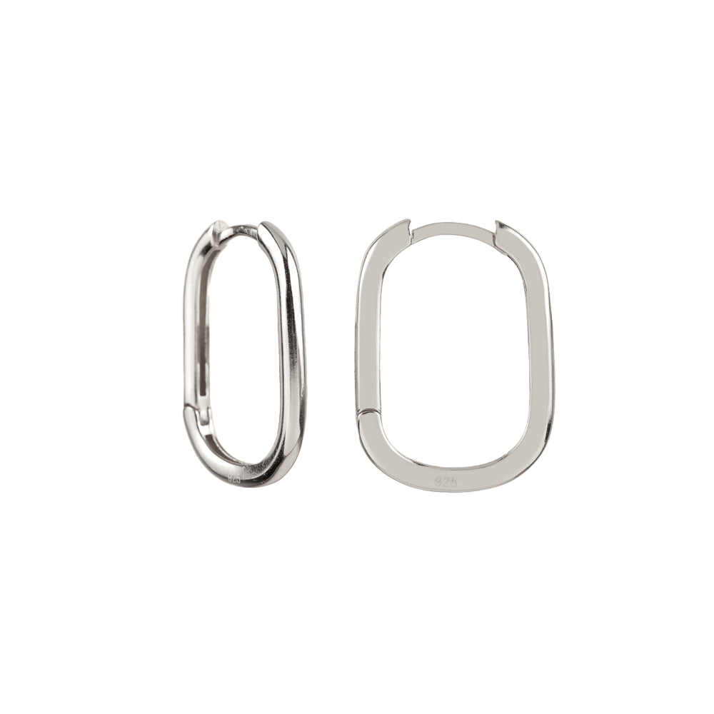 Oorbellen Carré - zilver