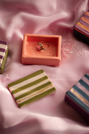 Keramieken bewaardoosje - Olive