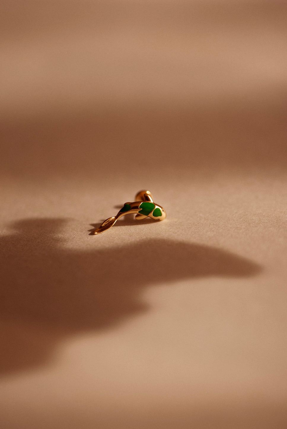 Losse oorbel Lucky Koi - groen