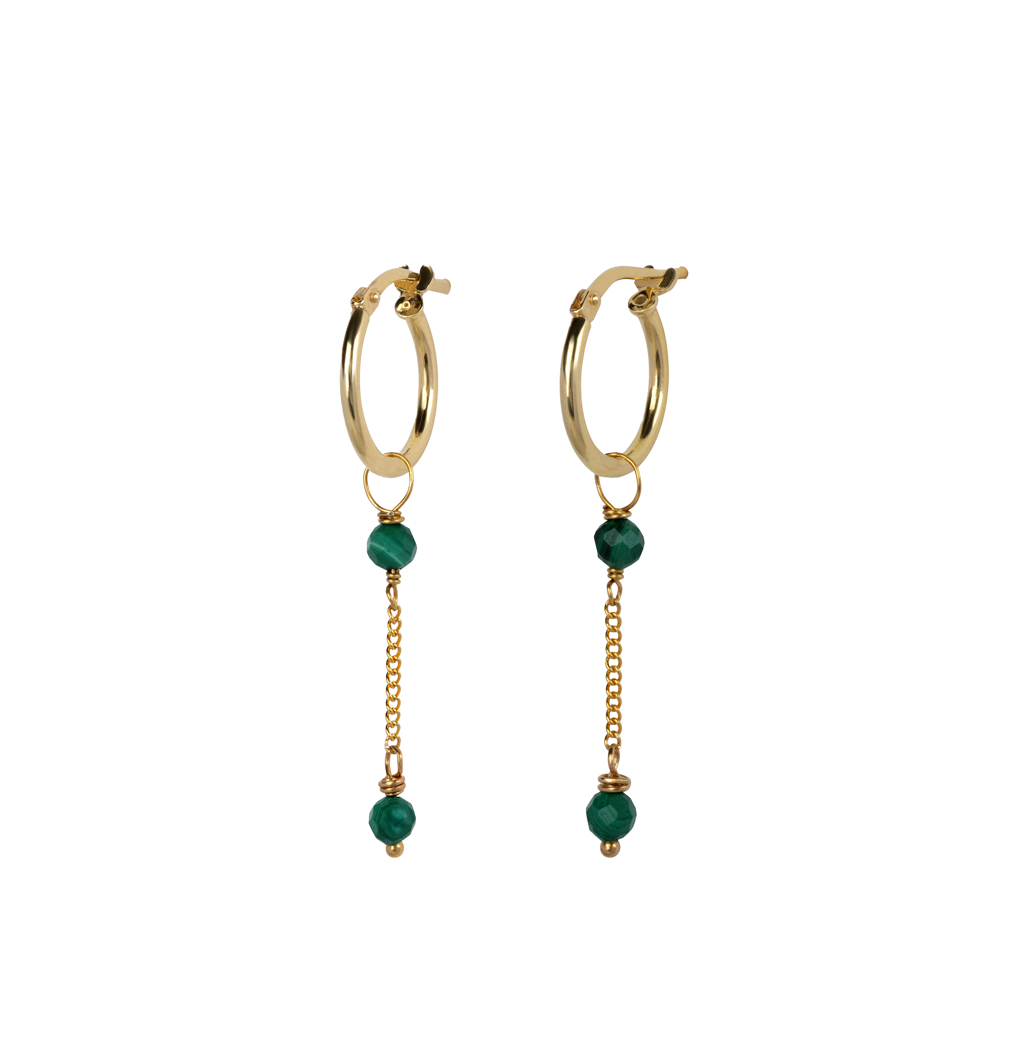 Oorbellen Elise - Malachiet, Phophosiderite & Lapis Lazuli