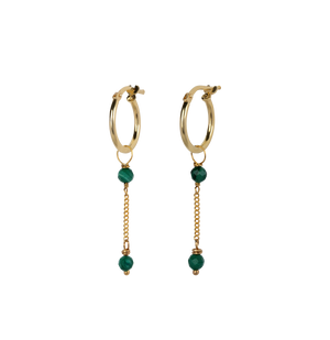 Oorbellen Elise - Malachiet, Phophosiderite & Lapis Lazuli